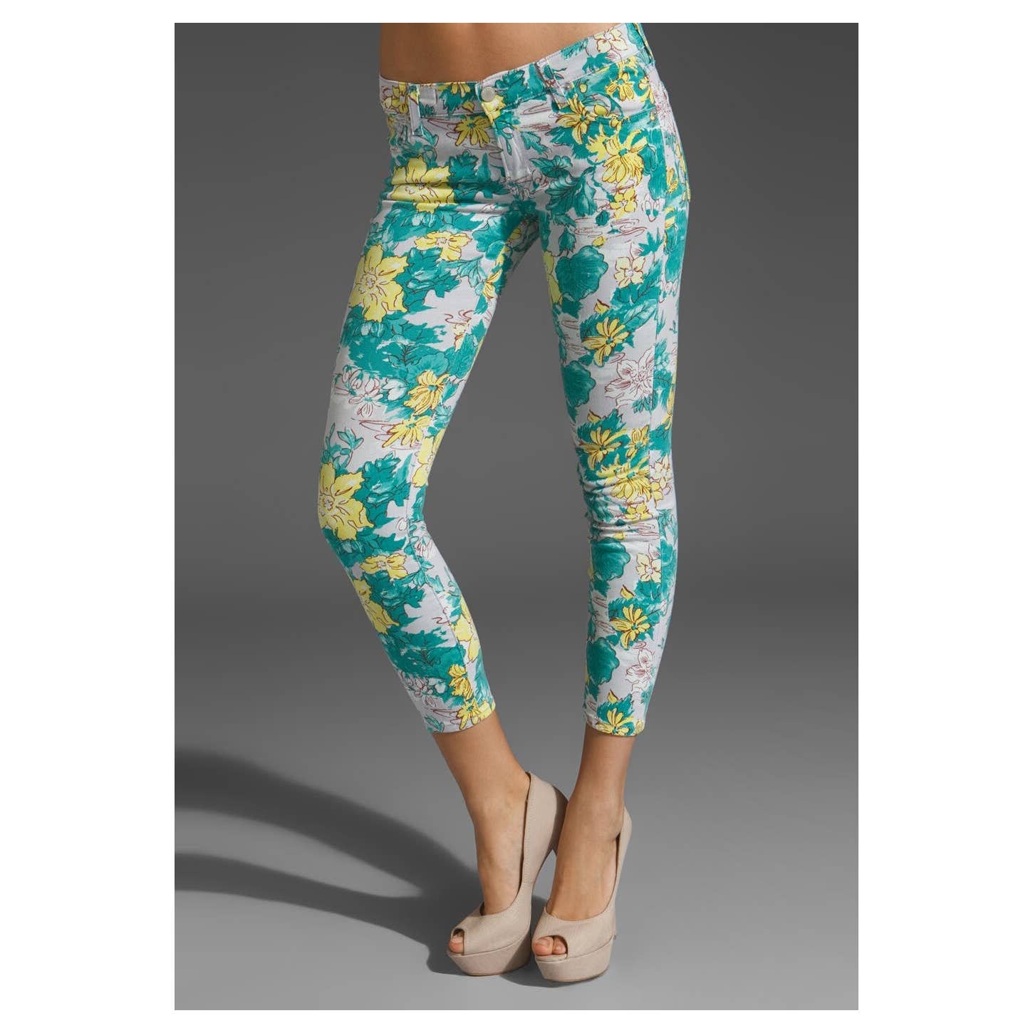 TEXTILE Elizabeth and James Pants, Size 29, Floral Design, Cropped