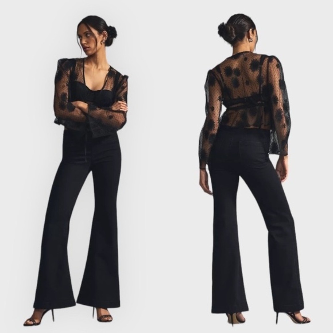 Pilcro Superscript Wide Leg Flair Jeans