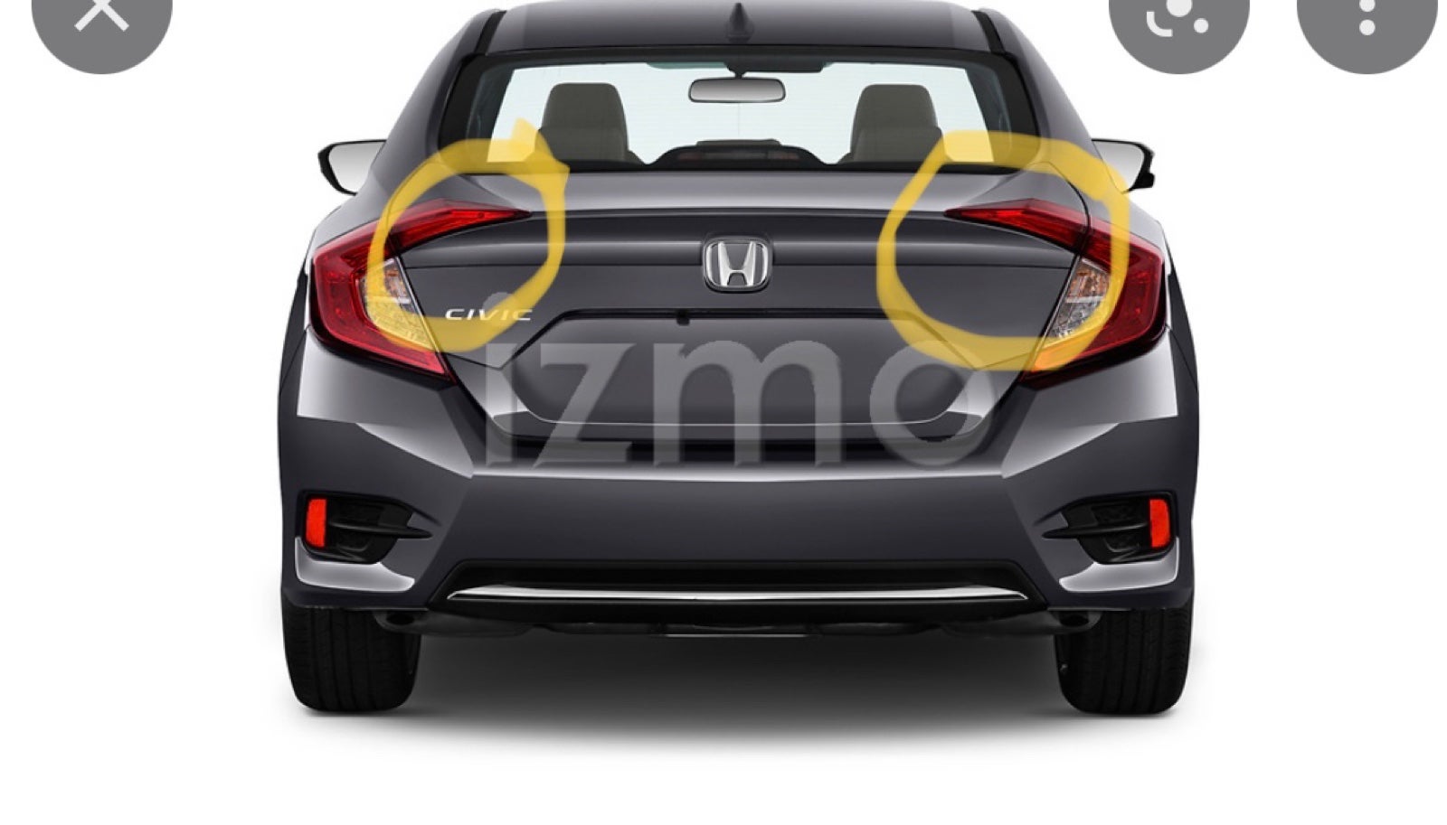2019 Honda Civic Rear Top Running Lights