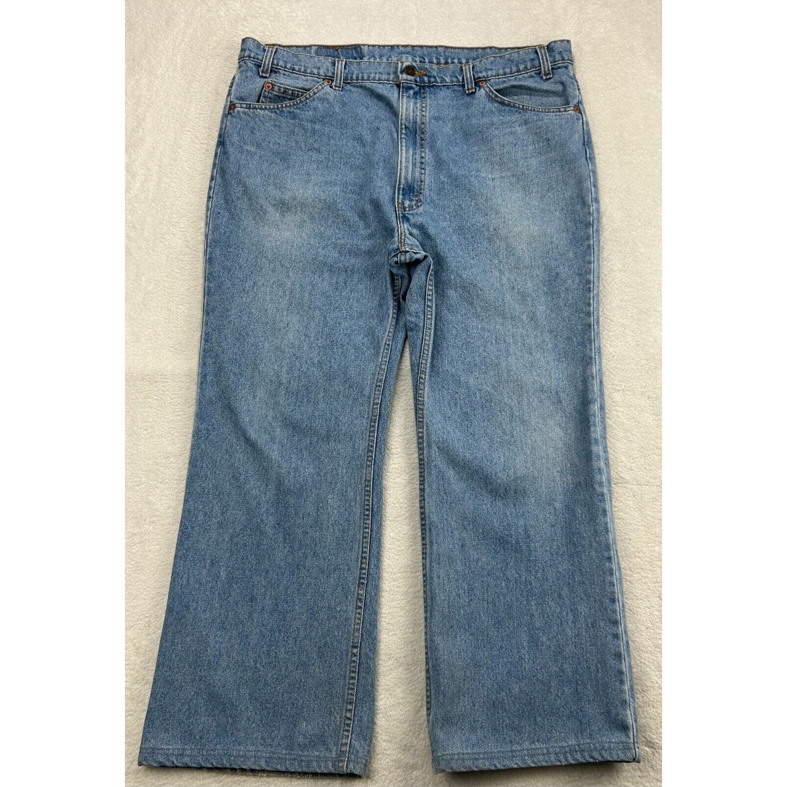 Levis 517 VTG Jeans Blue Denim Light Wash 42x30 (40x26) Orange Tab Made in USA