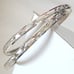 Vintage Silver Etched Star Burst Bangle Bracelet Set of 2