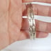 Vintage Silver Etched Star Burst Bangle Bracelet Set of 2