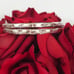 Vintage Silver Etched Star Burst Bangle Bracelet Set of 2