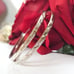 Vintage Silver Etched Star Burst Bangle Bracelet Set of 2