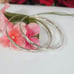 Vintage Silver Etched Star Burst Bangle Bracelet Set of 2