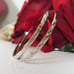 Vintage Silver Etched Star Burst Bangle Bracelet Set of 2
