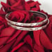 Vintage Silver Etched Star Burst Bangle Bracelet Set of 2