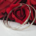 Vintage Silver Etched Star Burst Bangle Bracelet Set of 2