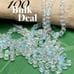 100 Austrian Crystals Cube Beads AB CLEAR BULK BUY DIY JEWELRY MAKING LOT