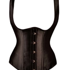 Corset Story Black Underbust Corset with High Back and Shoulder Straps, US 14-16