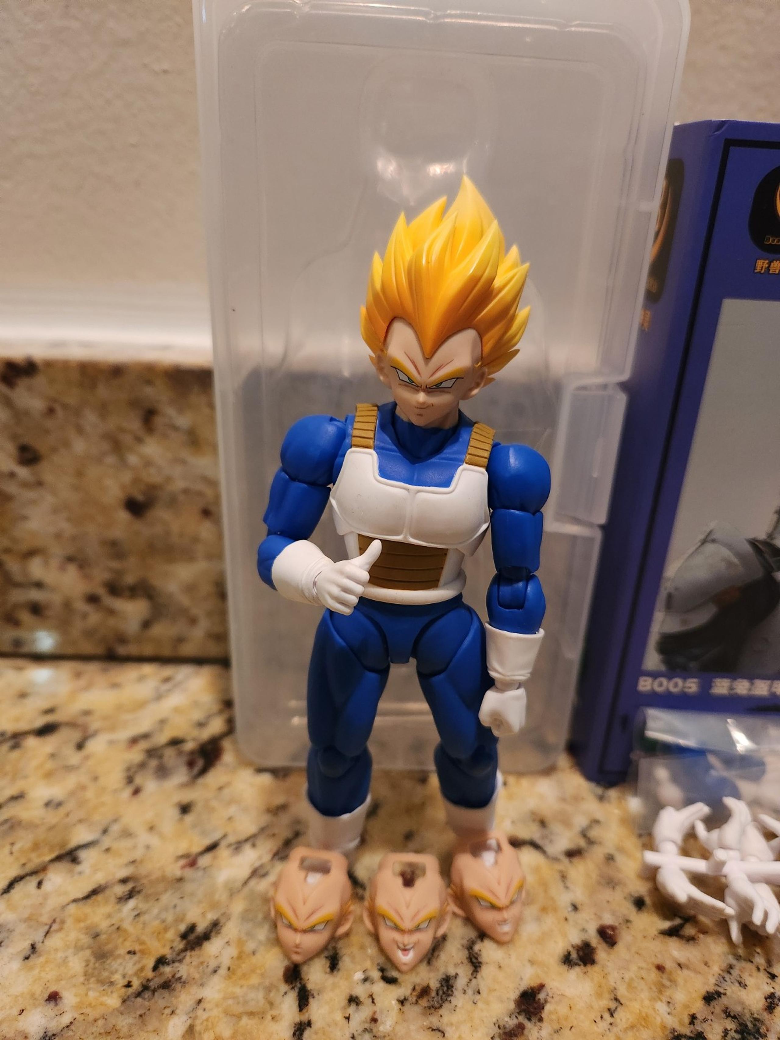 Beast Dieties Jade Rabbit B005 Vegeta with B002 SSJ Head SH Figuarts upgrade