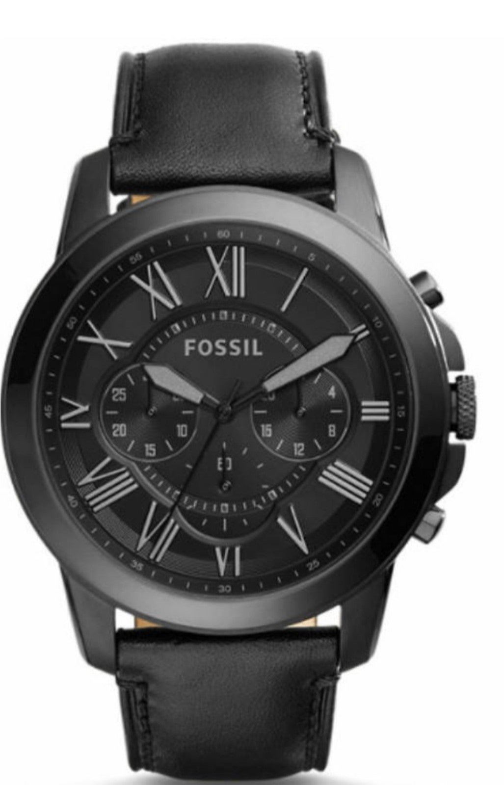 Men's Fossil Grant Chronograph Black Set Watch FS5147SET