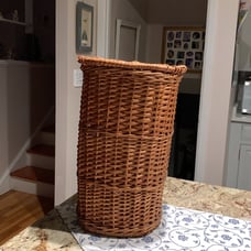 Vintage Tall Wicker Basket