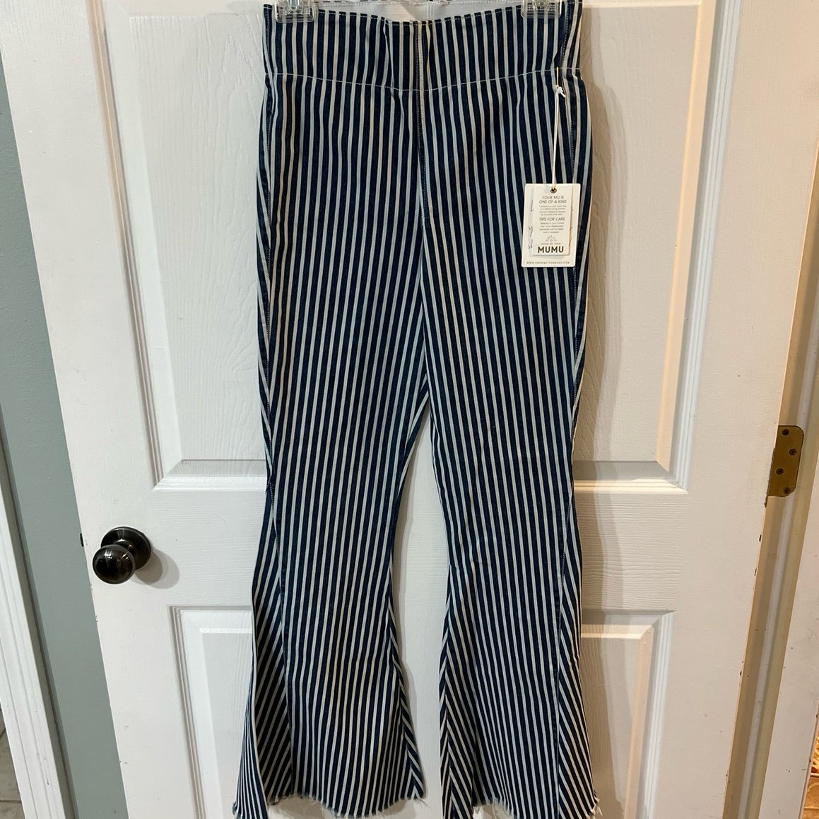 NWT- Show Me Your MuMu Striped Flare Pant Sz Small