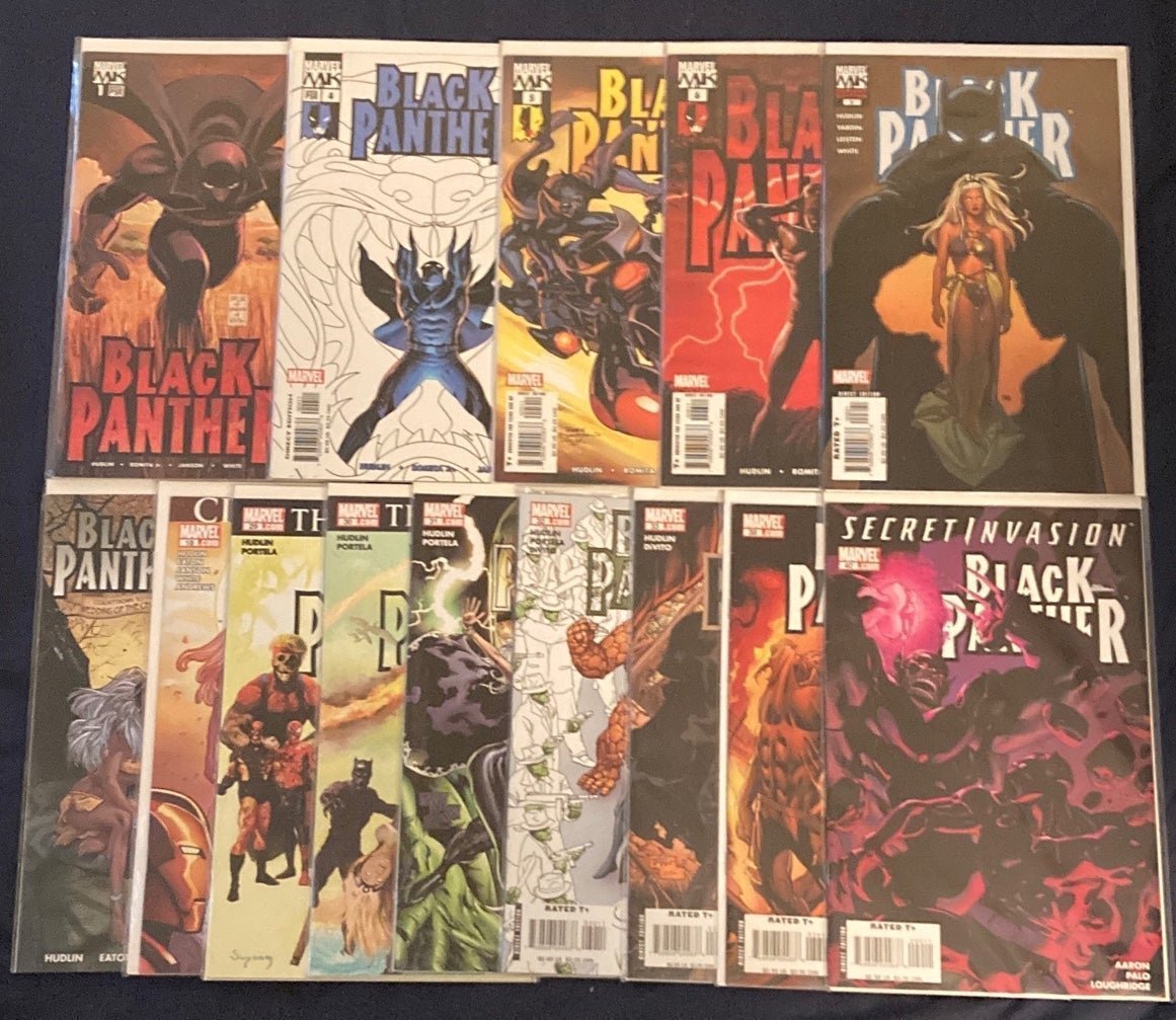 Black Panther (2005) 1, 4 (2nd Shuri) 5, 6, 8, 16, 18, 29-33, 38 & 40 Marvel