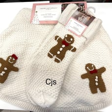 Cupcakes and Cashmere Gingerbread Tree Skirt and Christmas Stockings Set of 2