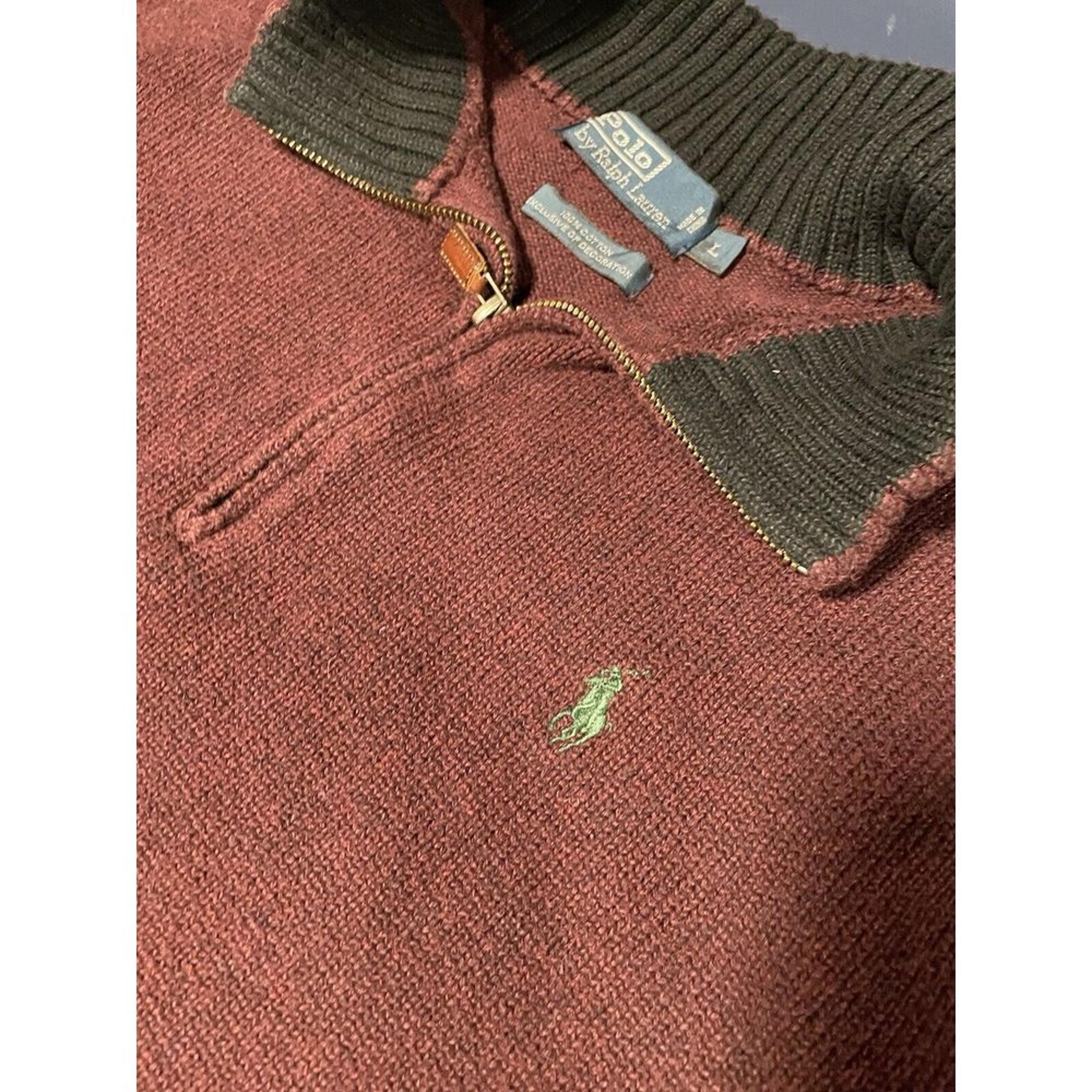 Ralph Lauren Mens Size Large Knit Half Zip Sweater