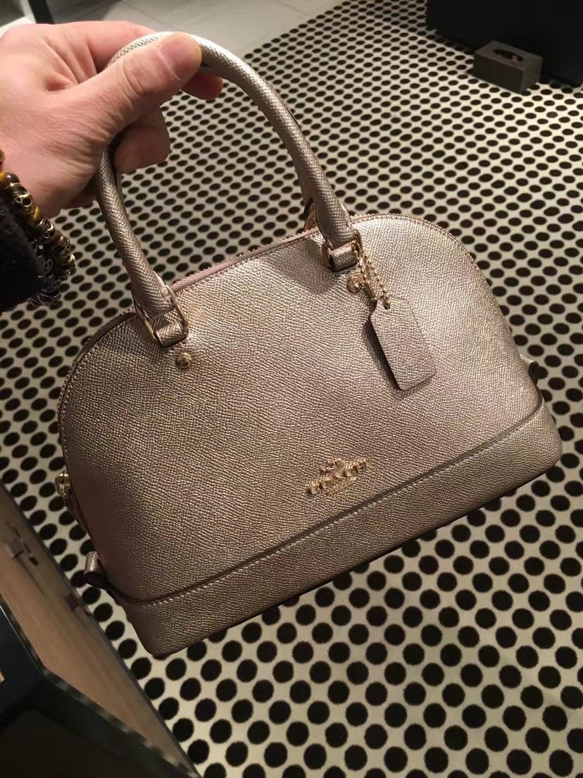 Last 1 ! Coach Satchel In Gold Color.