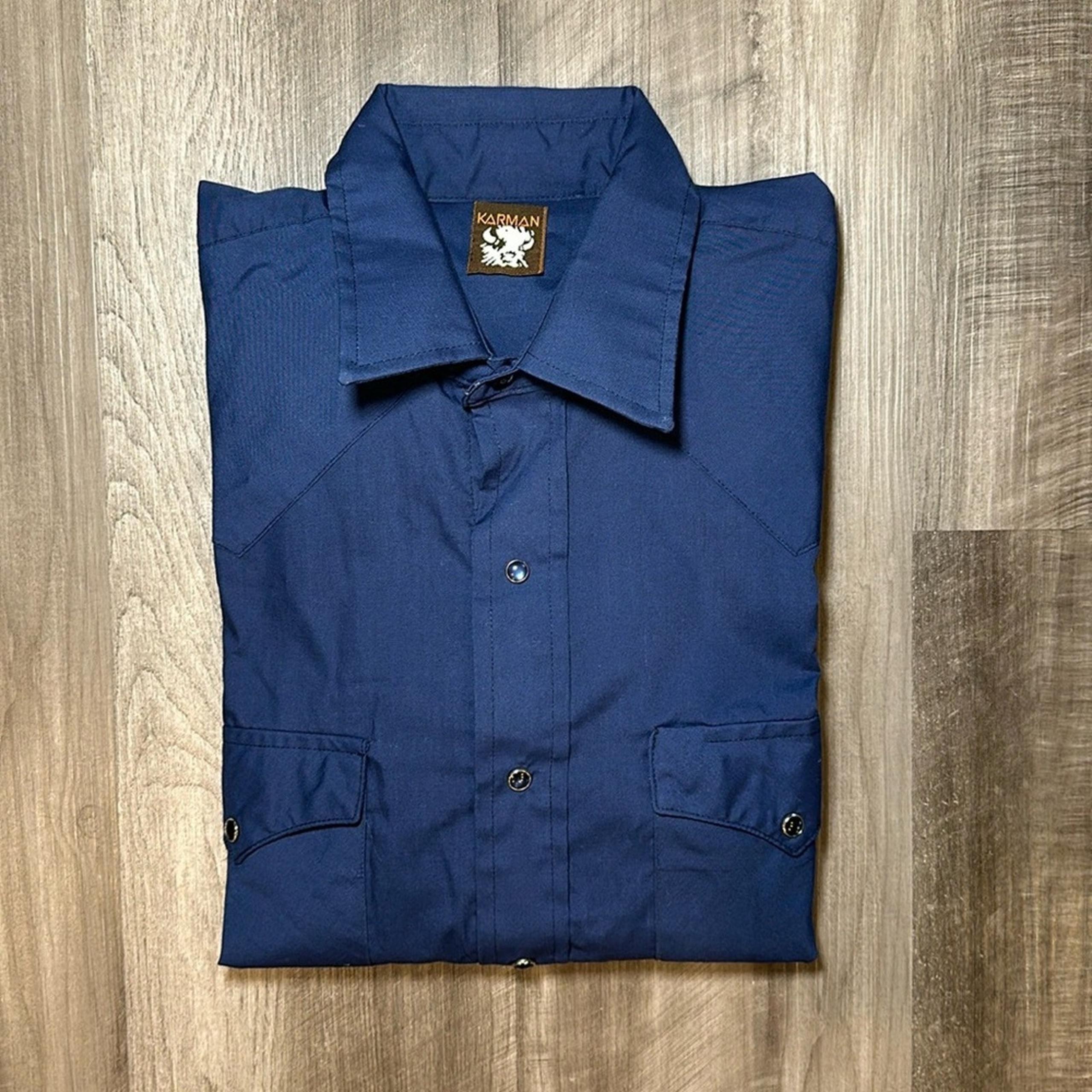 Karman Western Long Sleeve Pearl Snap Button - Medium