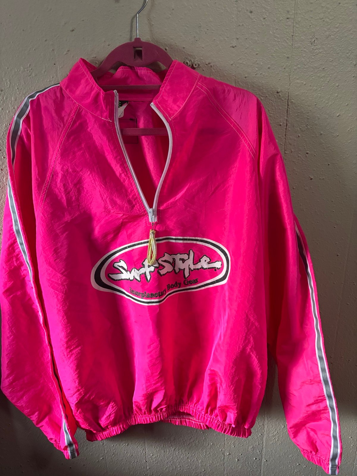 Vintage Surf Style Wind Breaker Adult Size Large Long Sleeve Pullover 90s