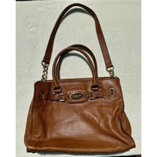 Michael Kors Authentic Brown Leather Handbag Womens Large Tote