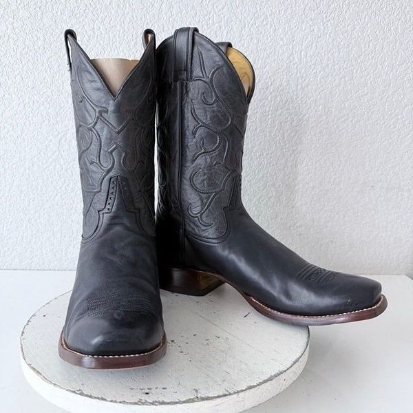 Rod Patrick Mens Cowboy Boots Size 14A Black CAYUSE Leather Western RPM172 795