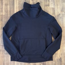 Lululemon Women’s Kick The Cold Funnel Neck Sweatshirt Hoodie Polartec BLK Sz 6