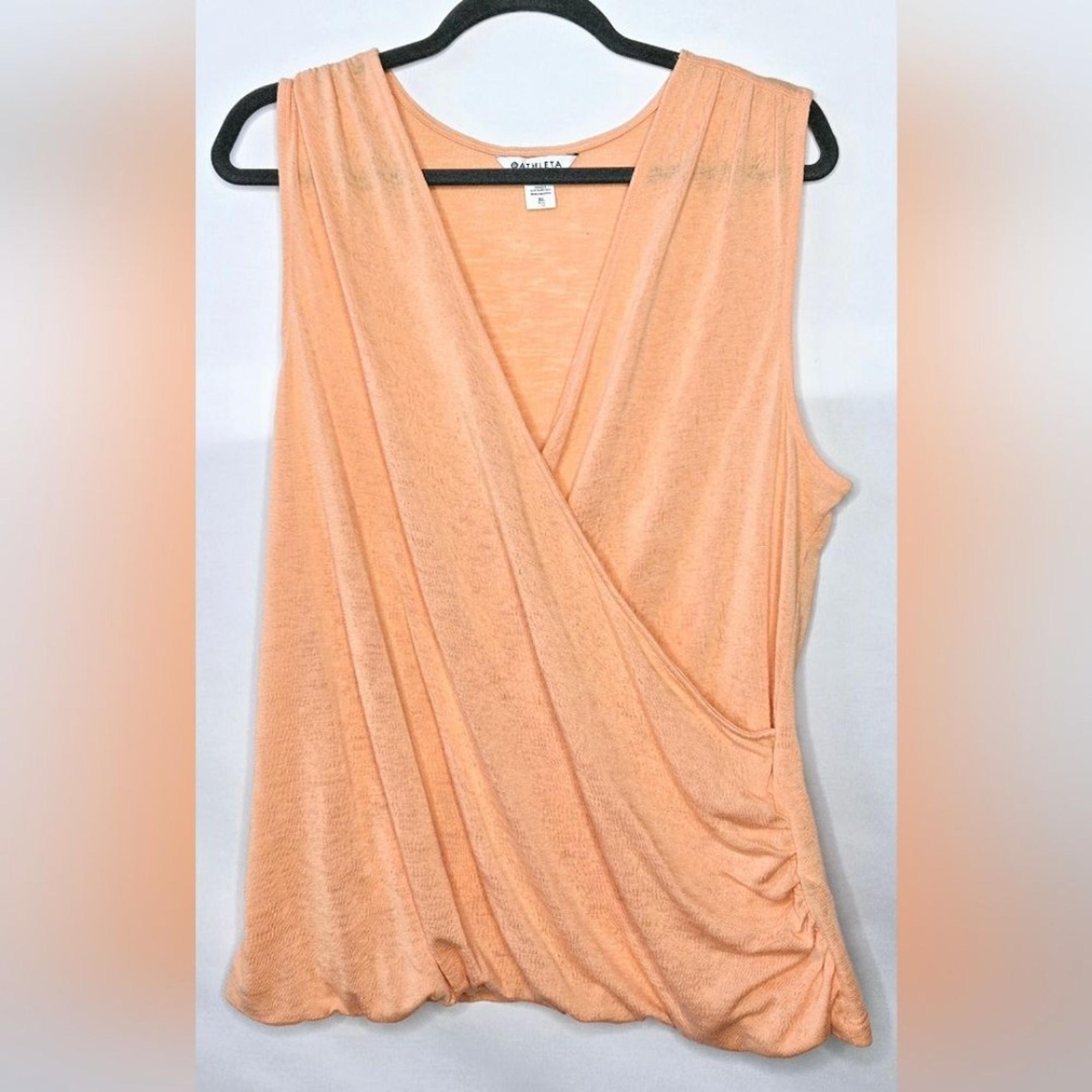Women's Cactus Peach Athleta Breezy Wrap Tank Camisole Top Size XL