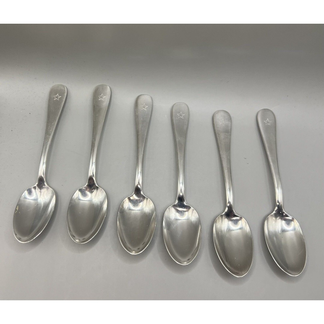 International Silver VICTOR S Co A1 + Overlay Silverware Spoons Lot (6)