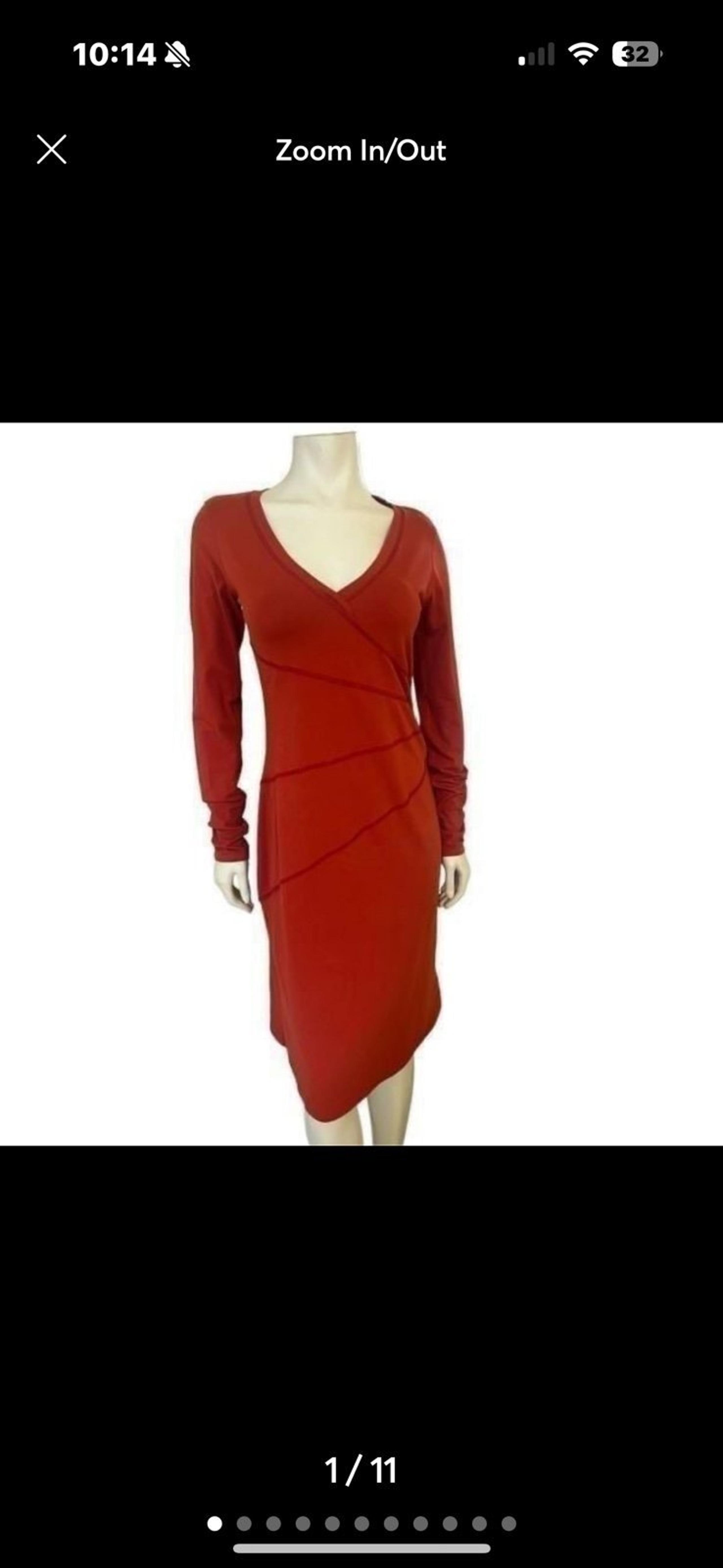 Athleta sunburst dress small rust orange