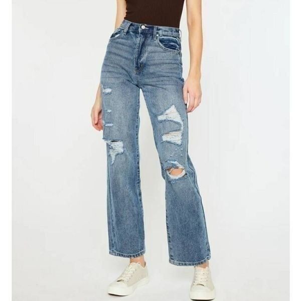KanCan Stephanie Ultra High Rise 90's Boyfriend Jeans