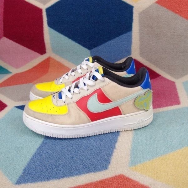Nike Air Force 1 Low GS Multi Color Sneakers FN7818-100 Youth Size 7 US