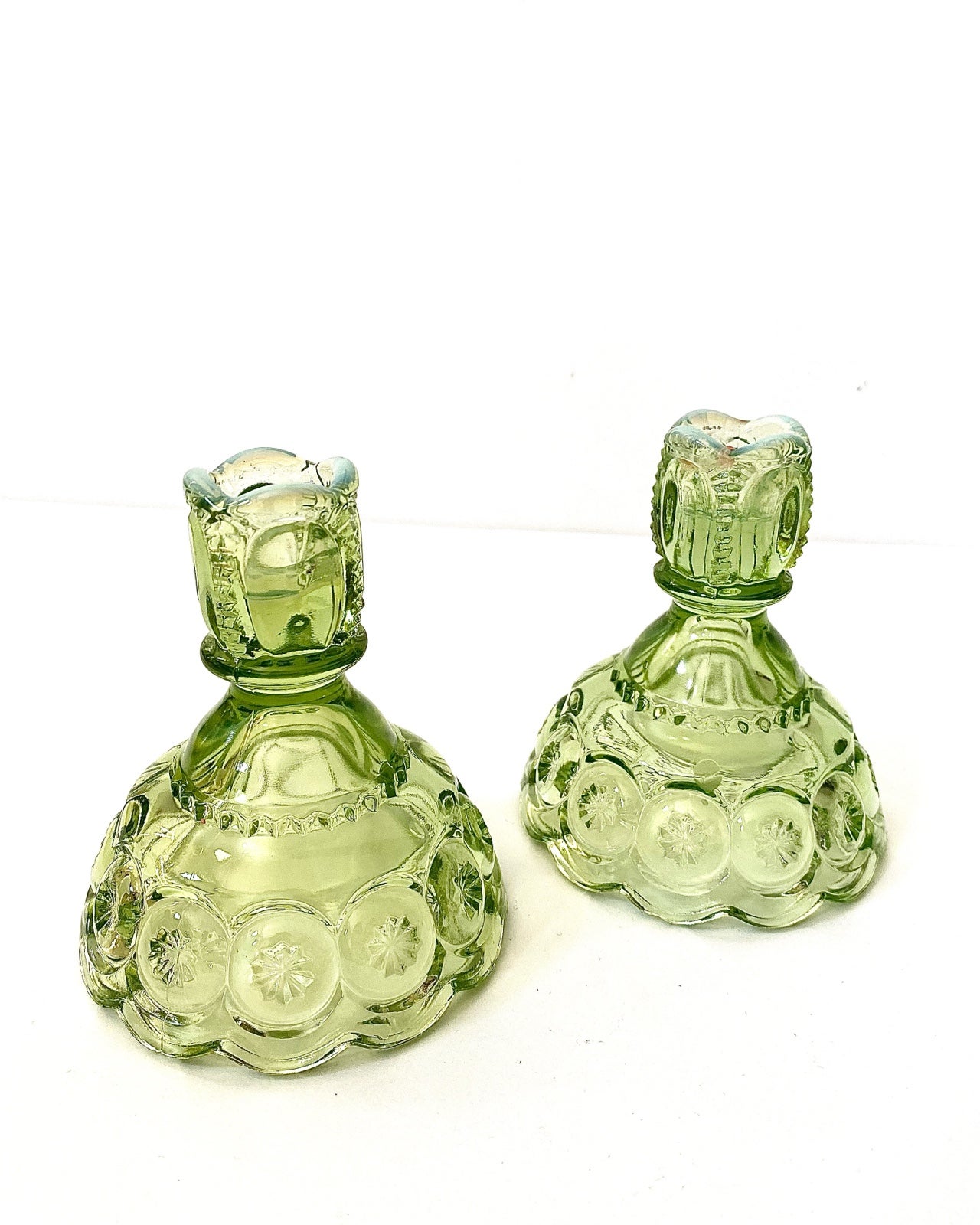 LE Smith Moon & Stars Candle Holders in Apple Green