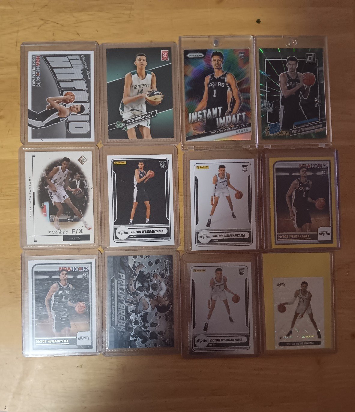 victor wembanyama rookie card lot of 12 cards