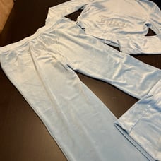 NWT Juicy Couture Velour Frosted Blue Track Suit sweatsuit size Medium women’s