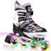 Purple adjustable inline skates