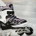 Purple adjustable inline skates