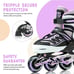 Purple adjustable inline skates