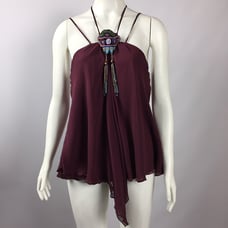 BOHO Beaded Halter Silk Size Small