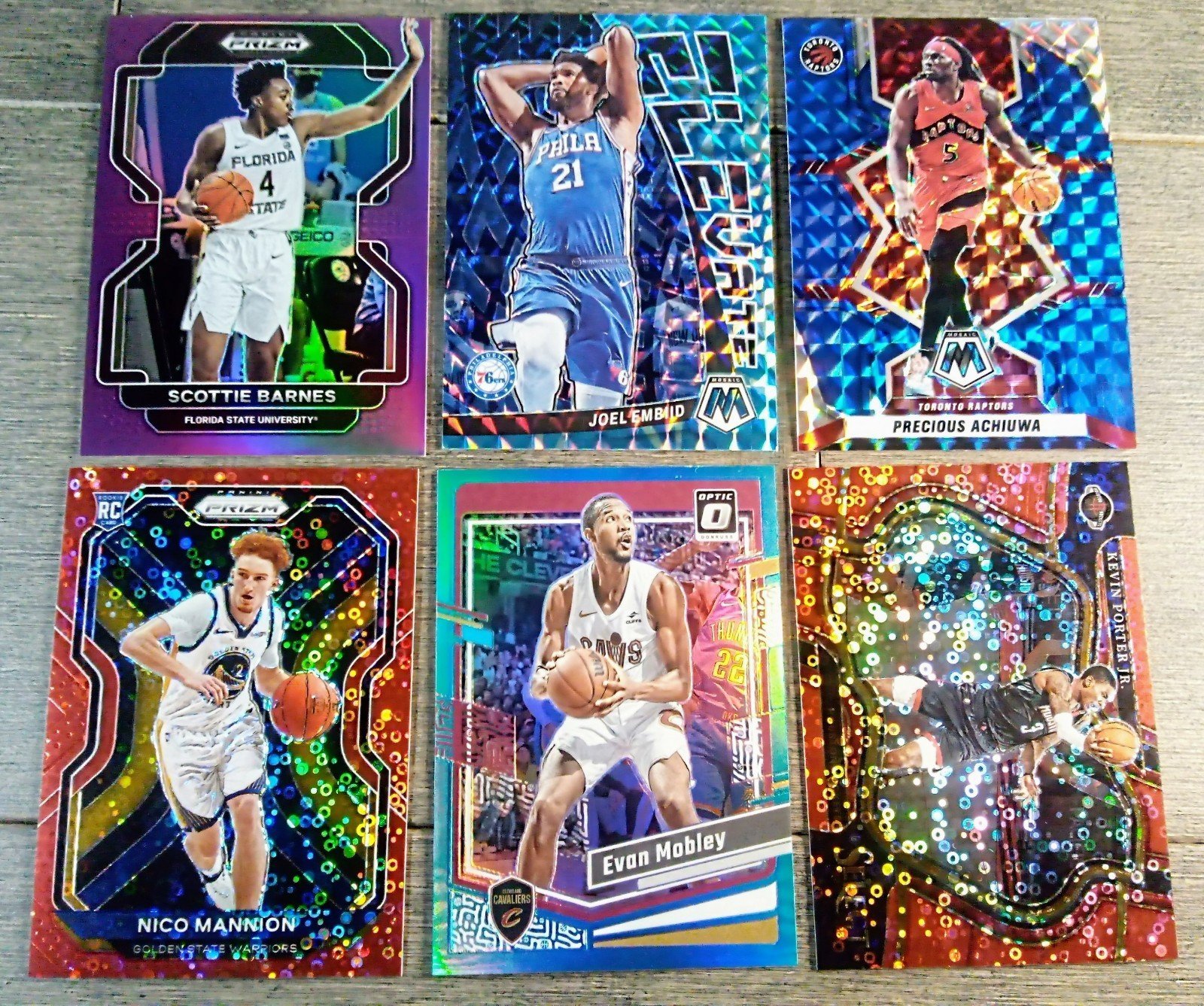 Serial Numbered NBA Trading Card lot of 6