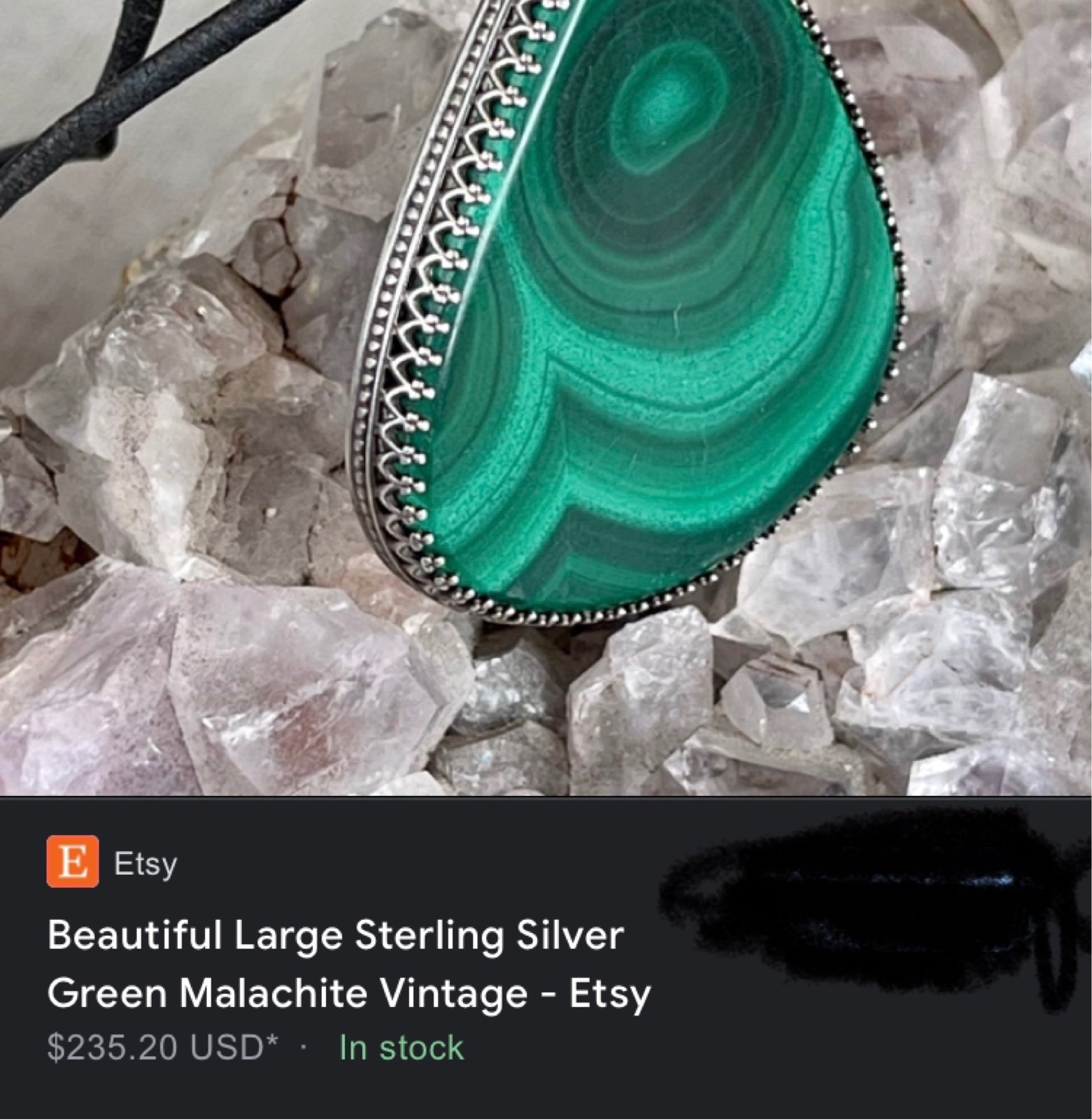 Vintage Sterling Silver pendant necklace