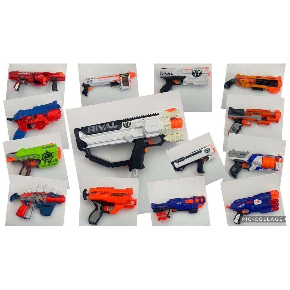 14 Nerf Guns LOT Rival Ultra Elite Strongarm Doomlands Vegabond Rotofury Trilogy