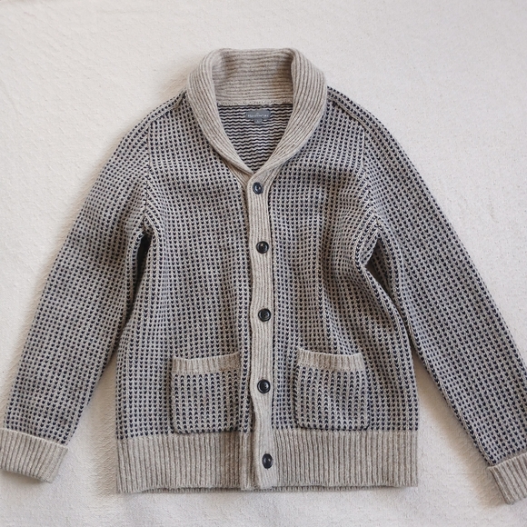L.L Bean large wool cardigan sweater