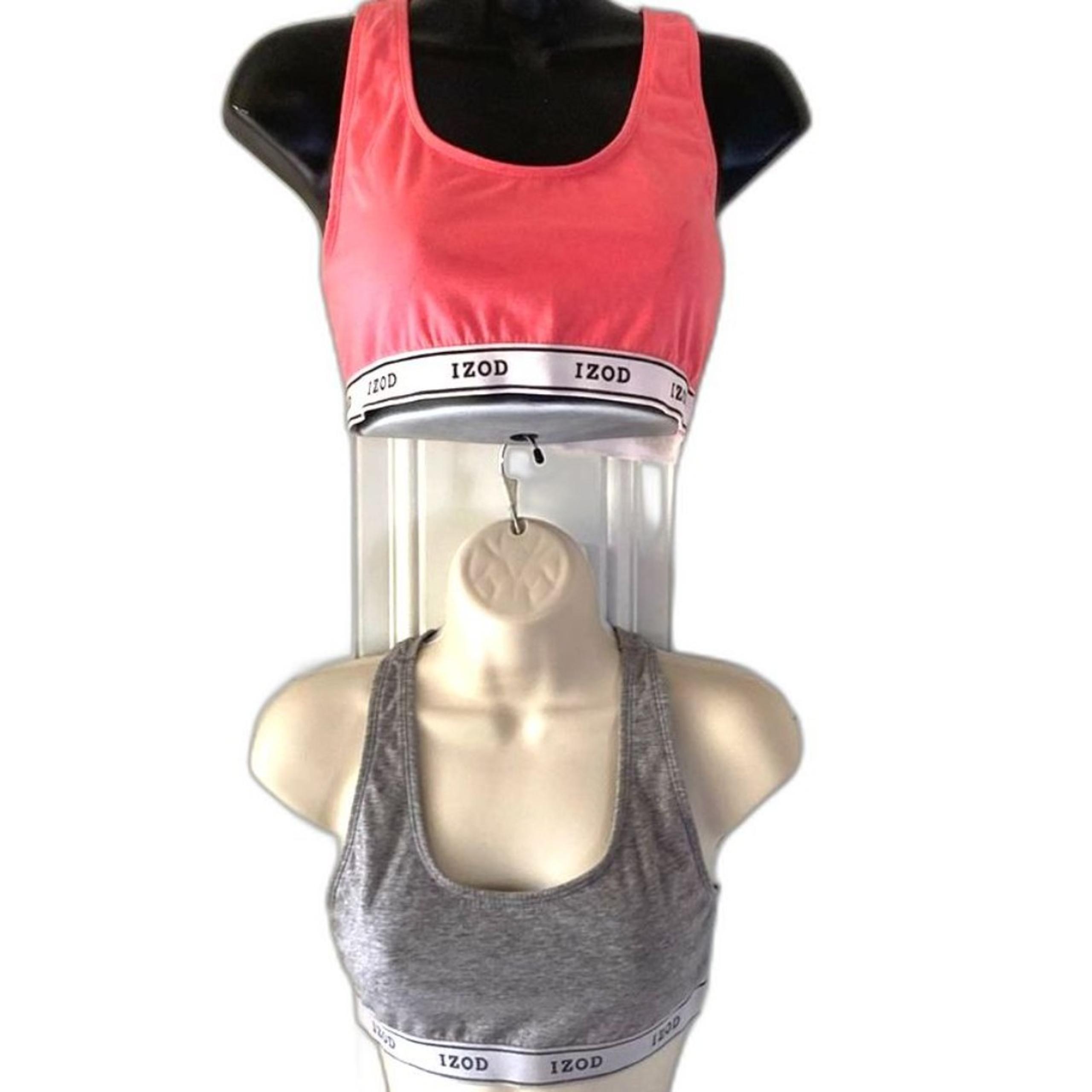 IZOD Athletic Sports Bra Unlined Womens Size Large Set of 2
