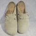 Birkenstock Boston Men's Size EU 44 US 11 Soft Footbed Taupe Suede Leather Mule
