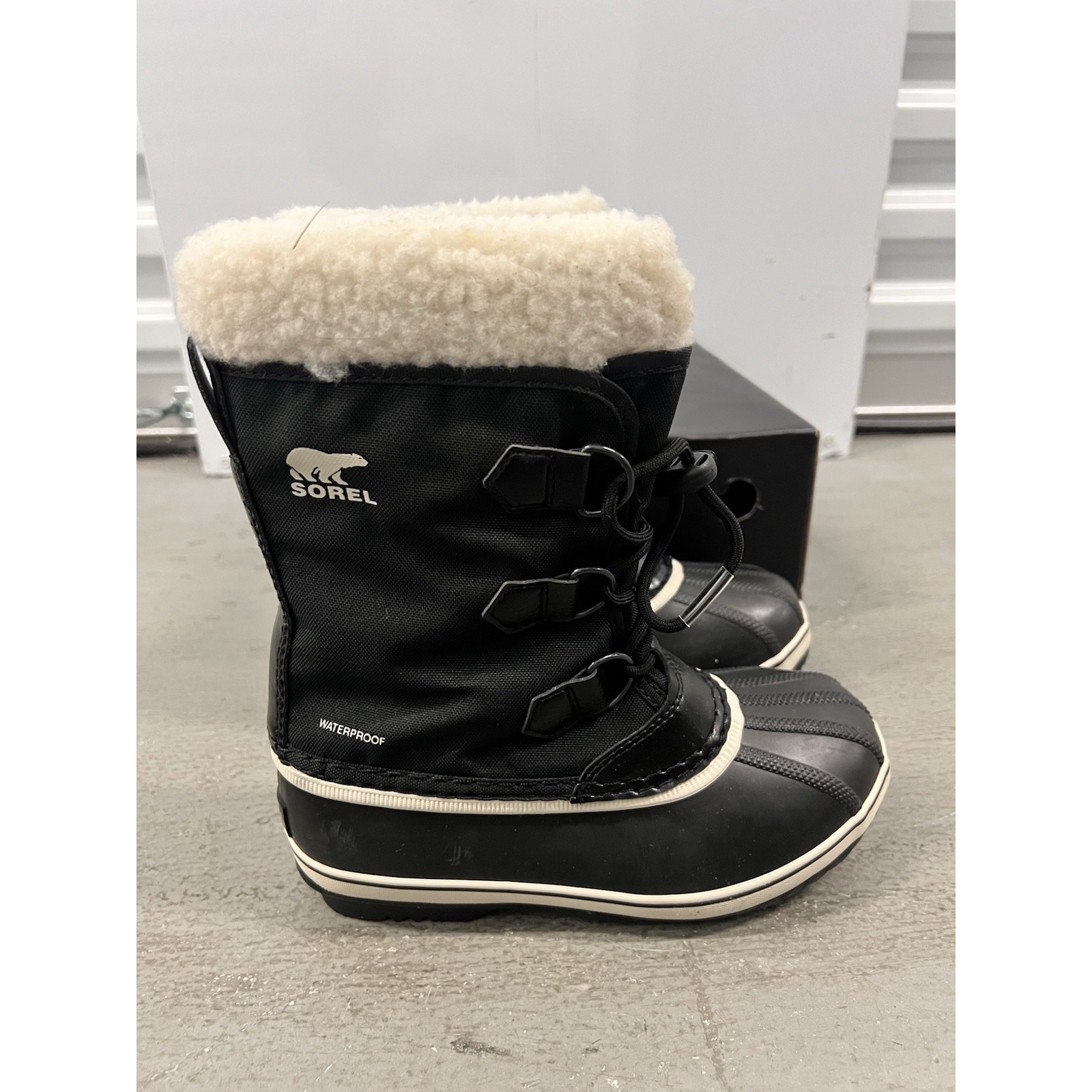 Sorel Unisex Pac Nylon Waterproof Winter Snow Boots Youth Size 3 Warm & Durable