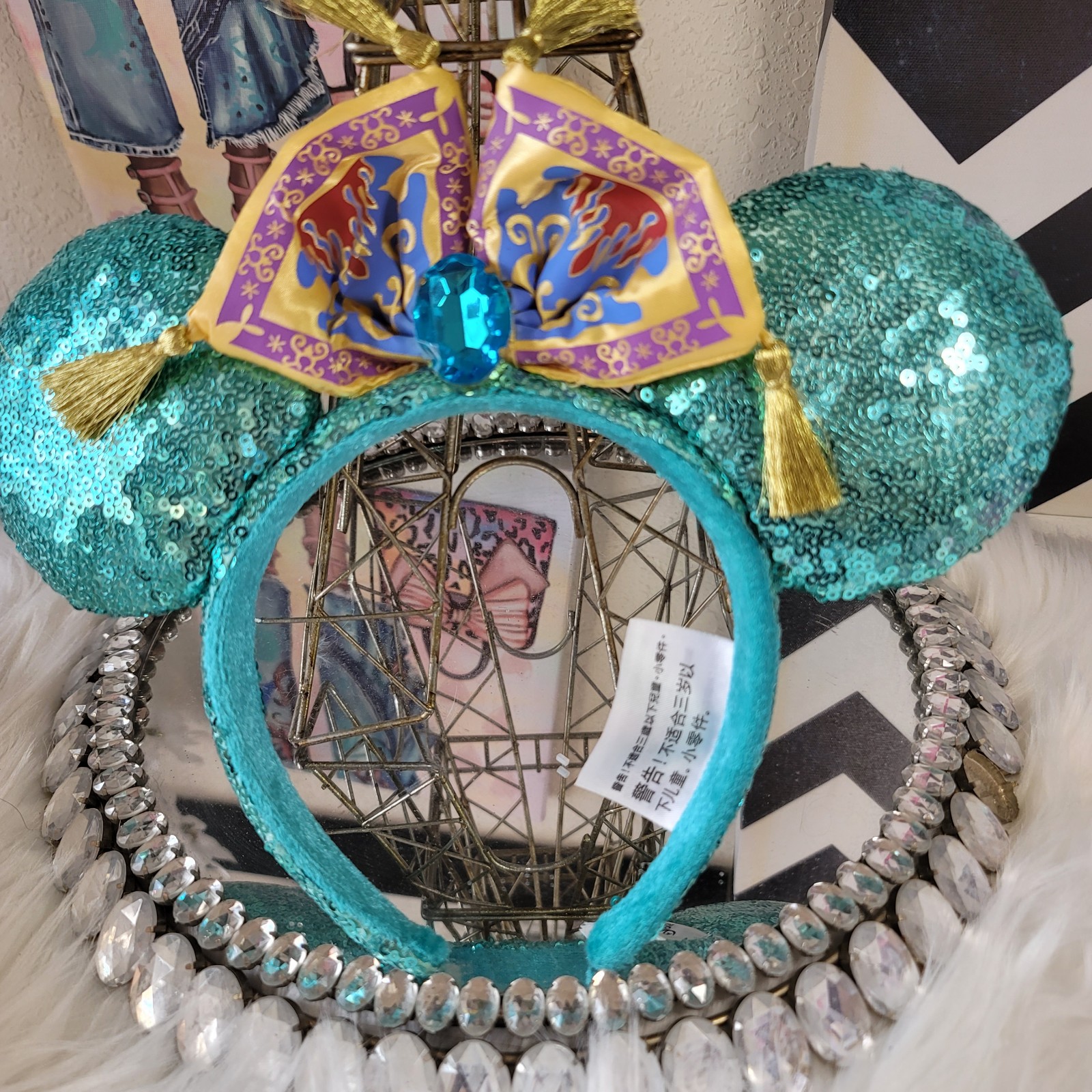 Top Mint Disney Parks Character Headband Aladdin JAPAN
