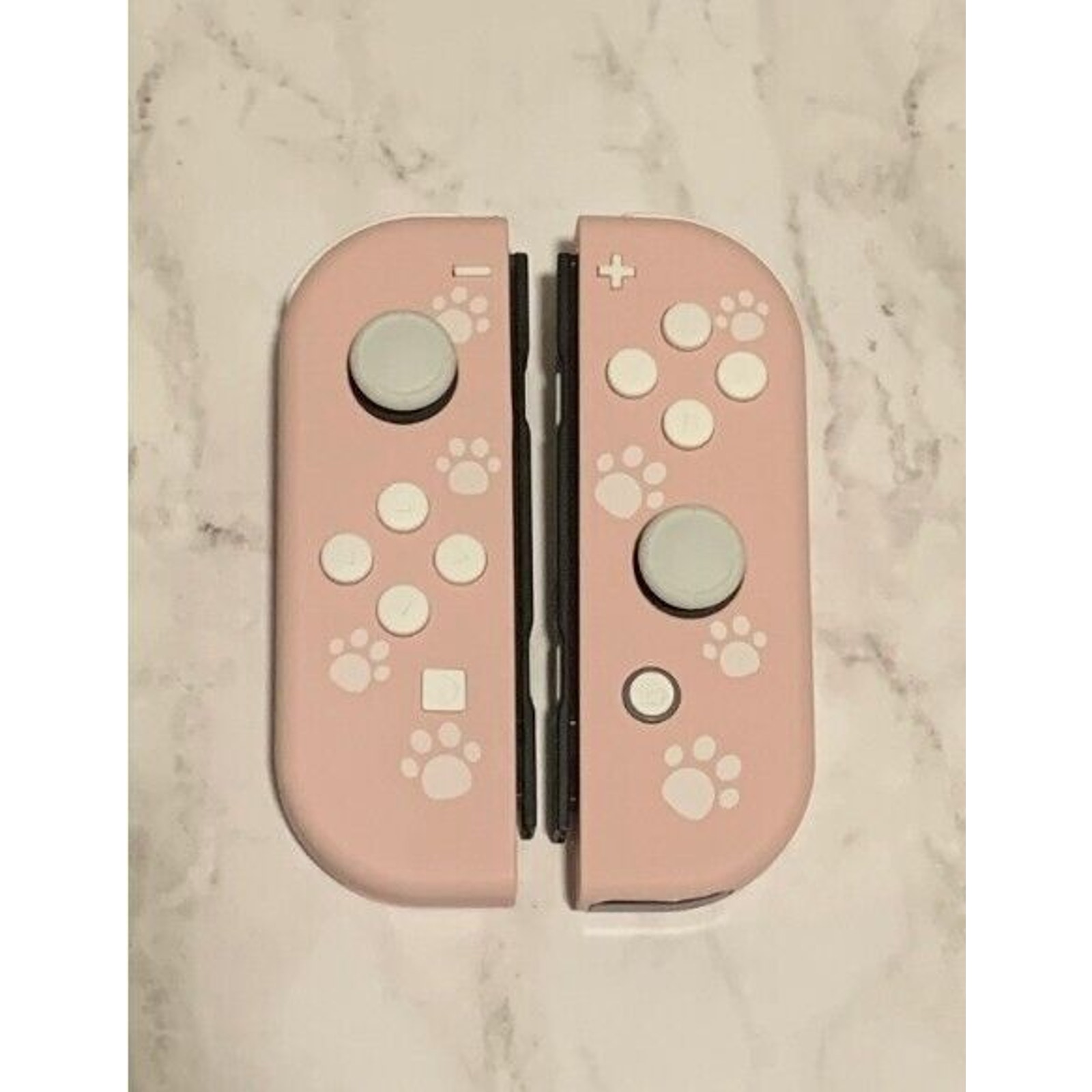 Custom Nintendo Switch Joycons - Cat Paw Print White Buttons