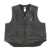 VINTAGE CARHARTT V13 SHERPA LINED VEST 2XL TALL XXL GRAY CANVAS DUCK ZIP UP USA