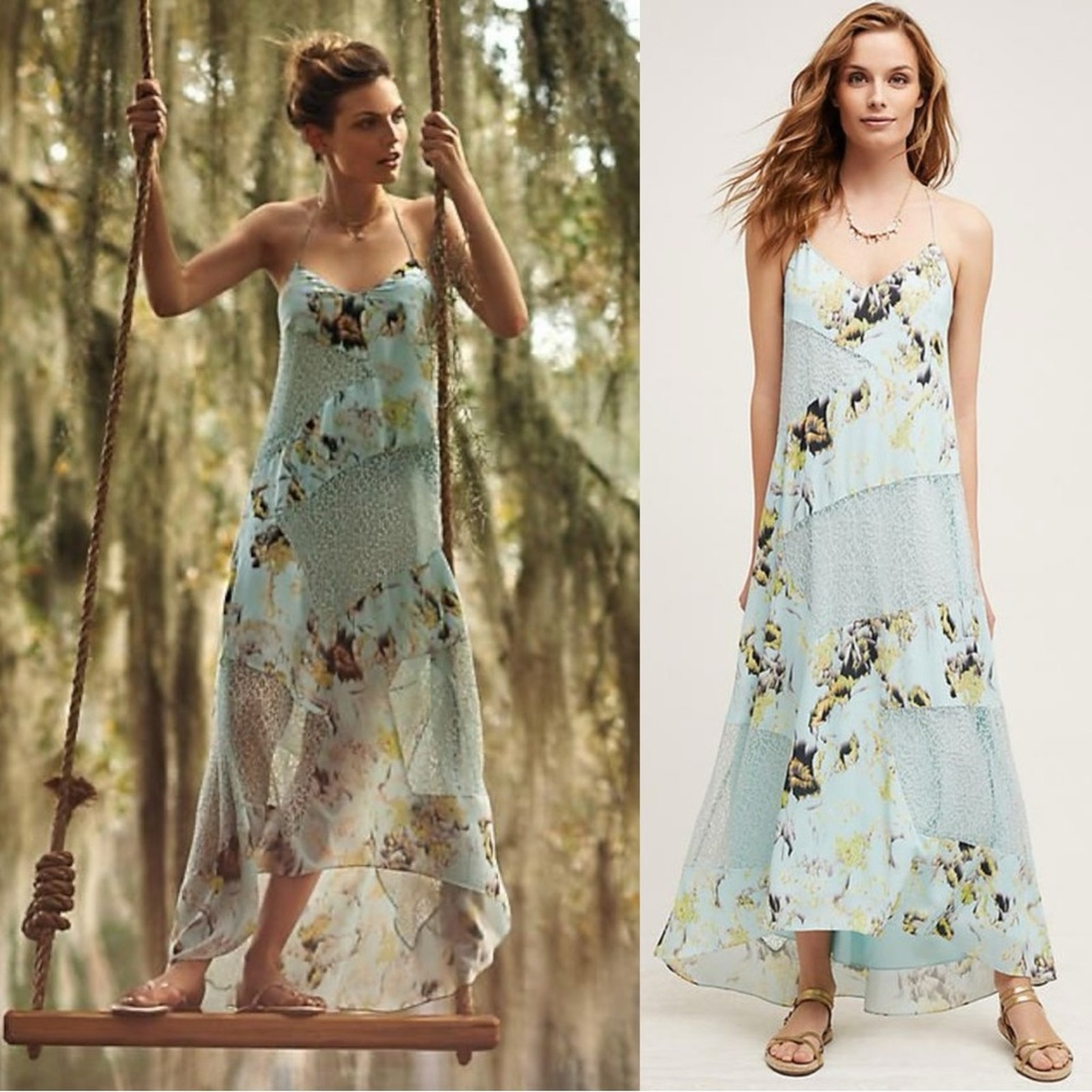 Anthropologie Sachin + Babi Fairy Ethereal Dainty Spring Lace Maxi Dress 2 P NEW